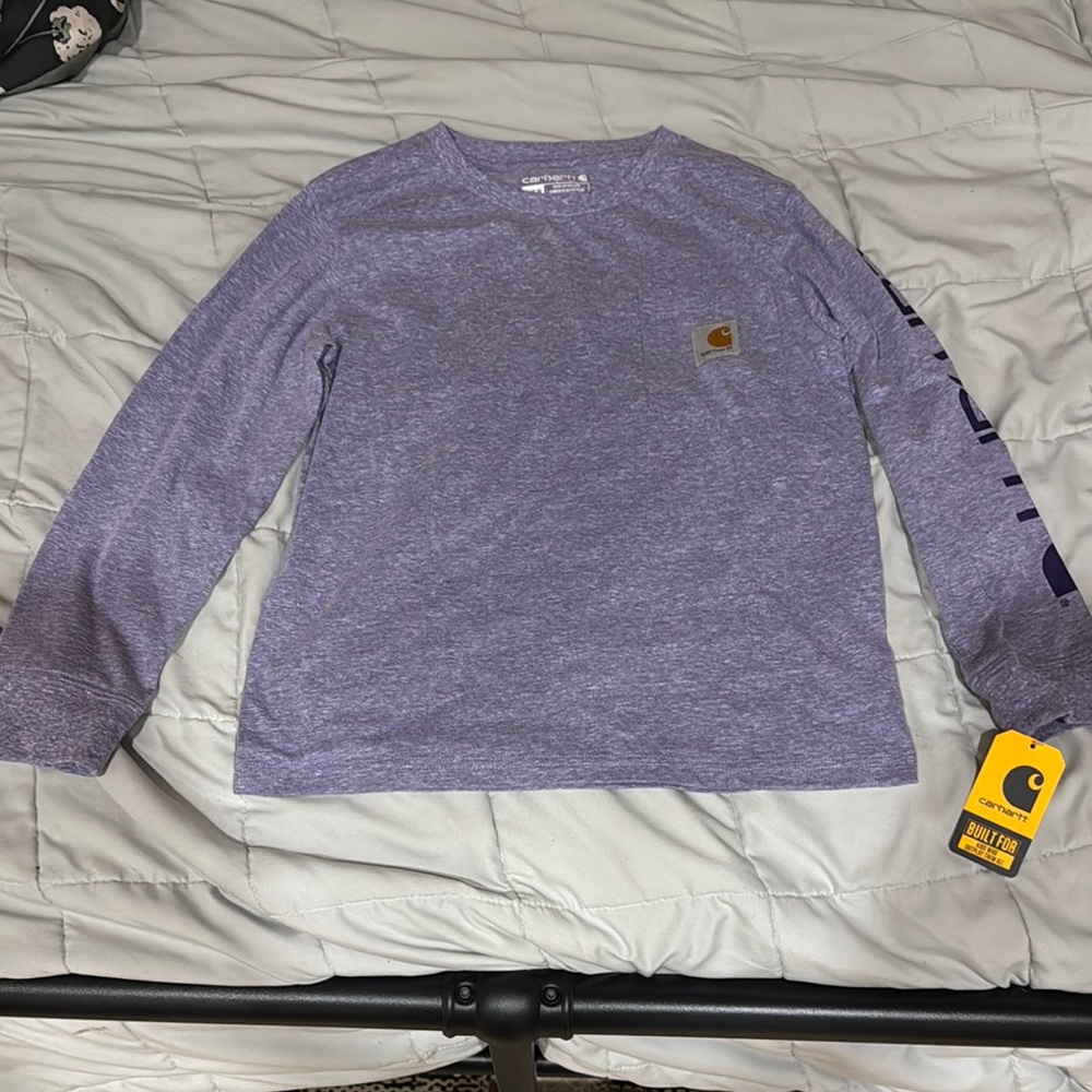 Carhartt Kids Heathered Purple Long Sleeve Tee - NWT